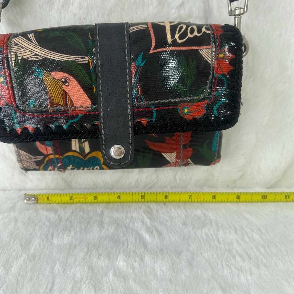 Sakroots Crossbody Bag With Adjustable Strap Artist Circle Birds Peace - Picture 8 of 9